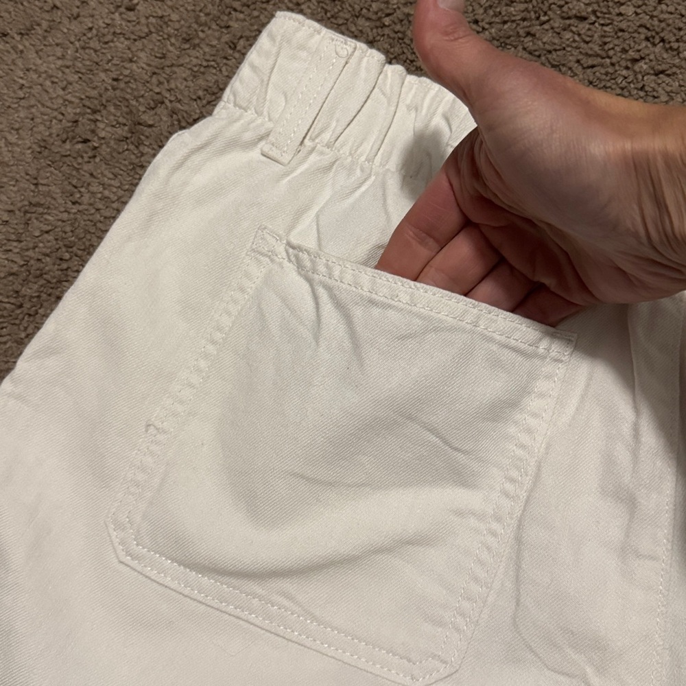Denizen by Levi’s White Cotton Denim Shorts-Sz 10-Loose A-Line Style-Relaxed Fit - Picture 8 of 10
